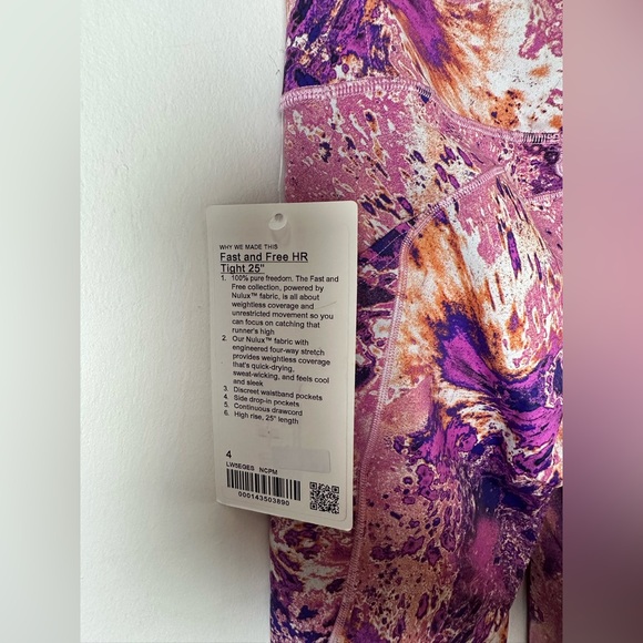 Lululemon SeaWheeze Fast and Free High-Rise Tight 25"
Anticipation Pink Size 4 - Picture 10 of 10